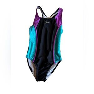 NWOT Girl's Speedo One Piece Swimsuit, Bathing suit, Size S‎